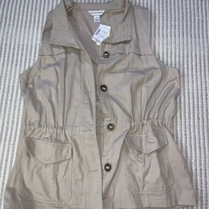 Christopher & Banks tan vest